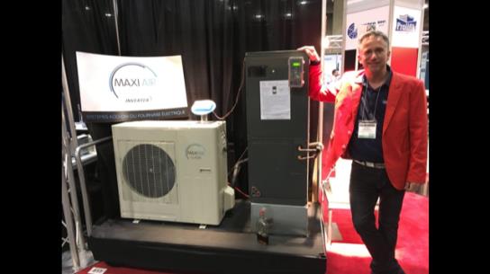 Patrice Daigneault unveils the first side-discharge inverter system, Climatex Mecanex, April 2017